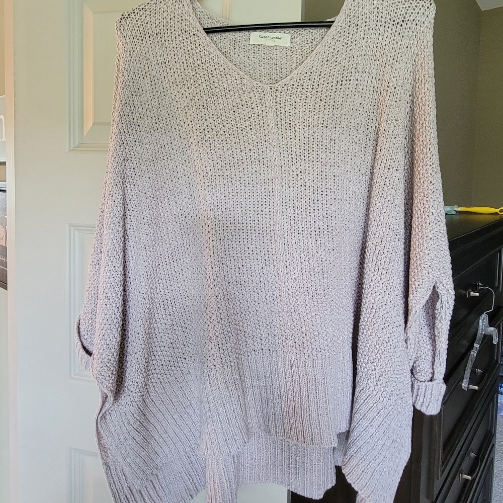 Sweet Lovely Sm/Med tan sweater